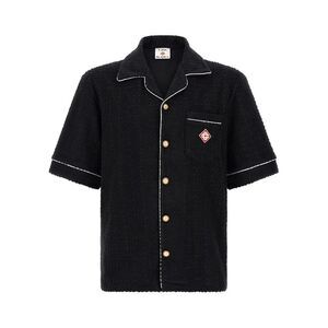 Casablanca Black Cotton Pattern Men's Shirt